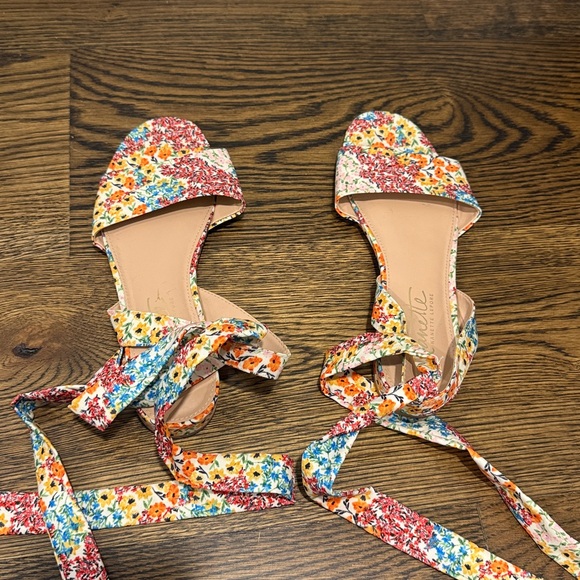Nanette Lepore Floral Sandals - Multicolor - Picture 1 of 5